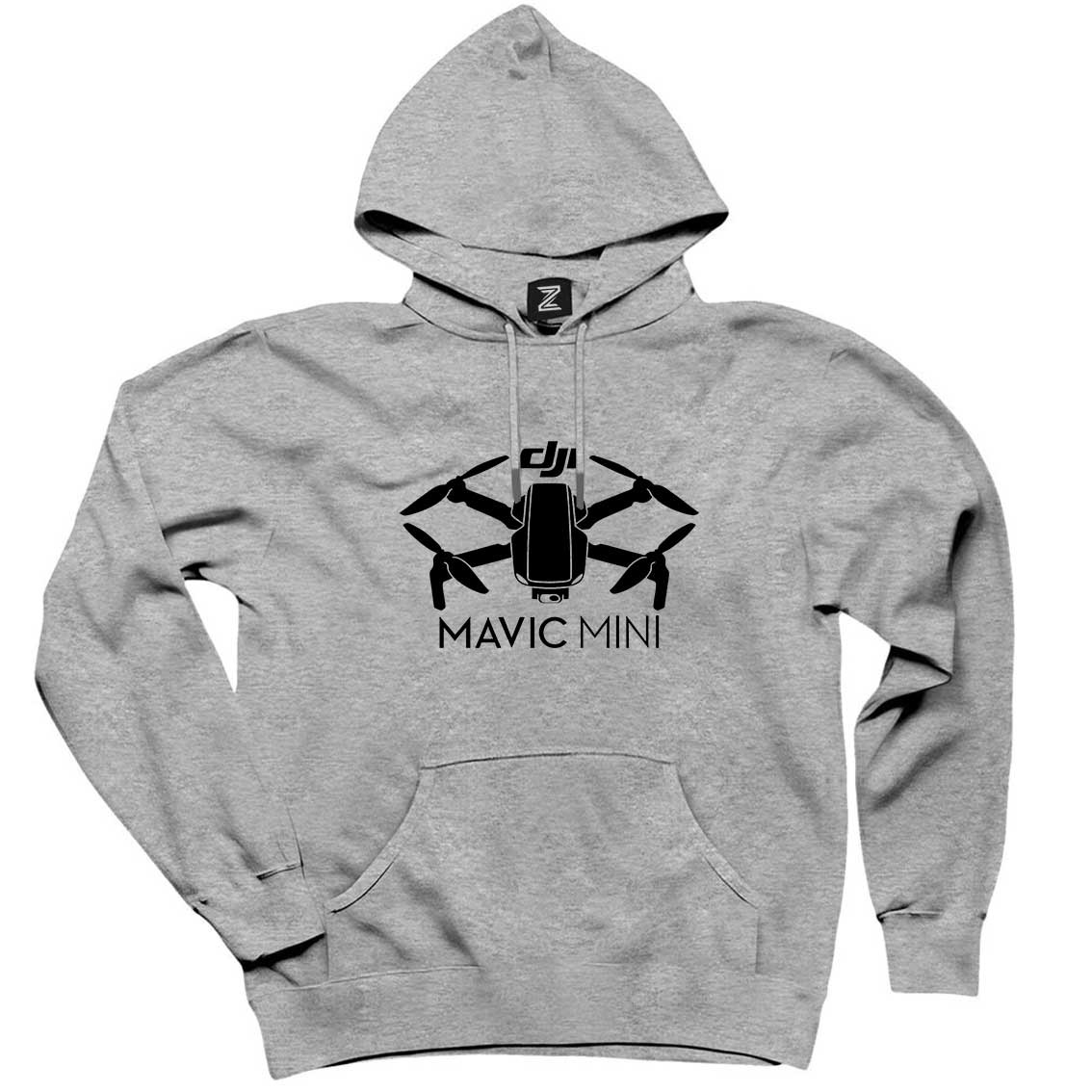 Dji Mavic Mini Gri Kapşonlu Sweatshirt Hoodie