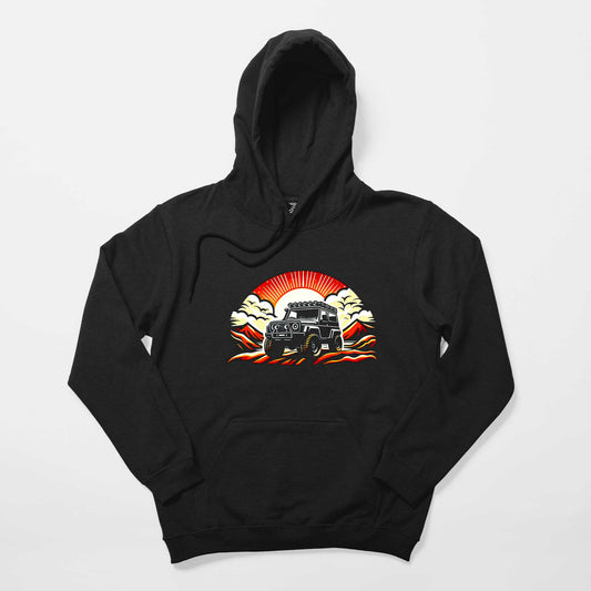 Off Roading Go Anywhere Siyah Kapşonlu Sweatshirt Hoodie