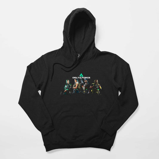 Delta Force Team Siyah Kapşonlu Sweatshirt Hoodie