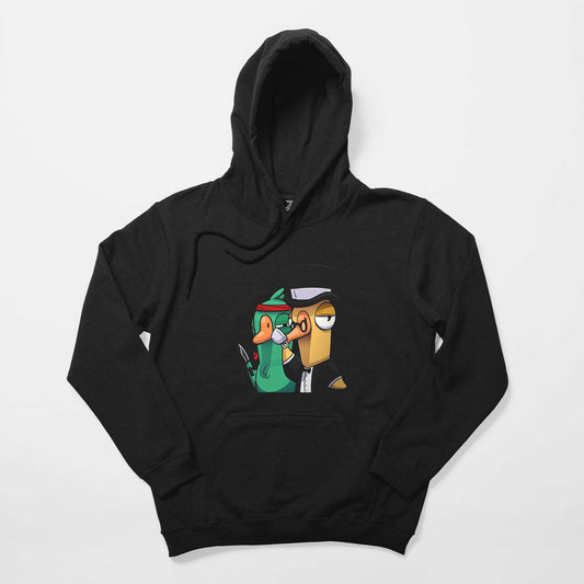 Goose Goose Duck Katil Siyah Kapşonlu Sweatshirt Hoodie