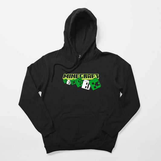 Minecraft Skeleton And Creeper Siyah Kapşonlu Sweatshirt Hoodie