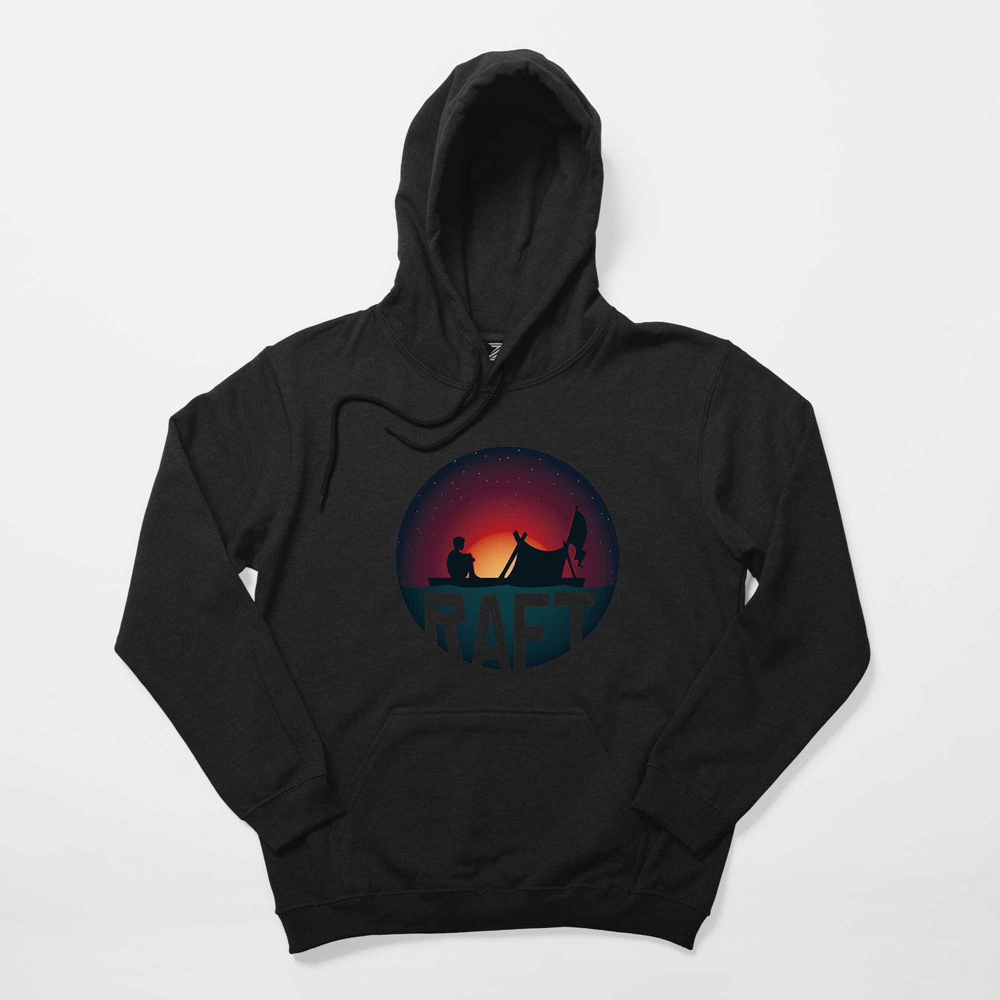 Raft Icon Siyah Kapşonlu Sweatshirt Hoodie