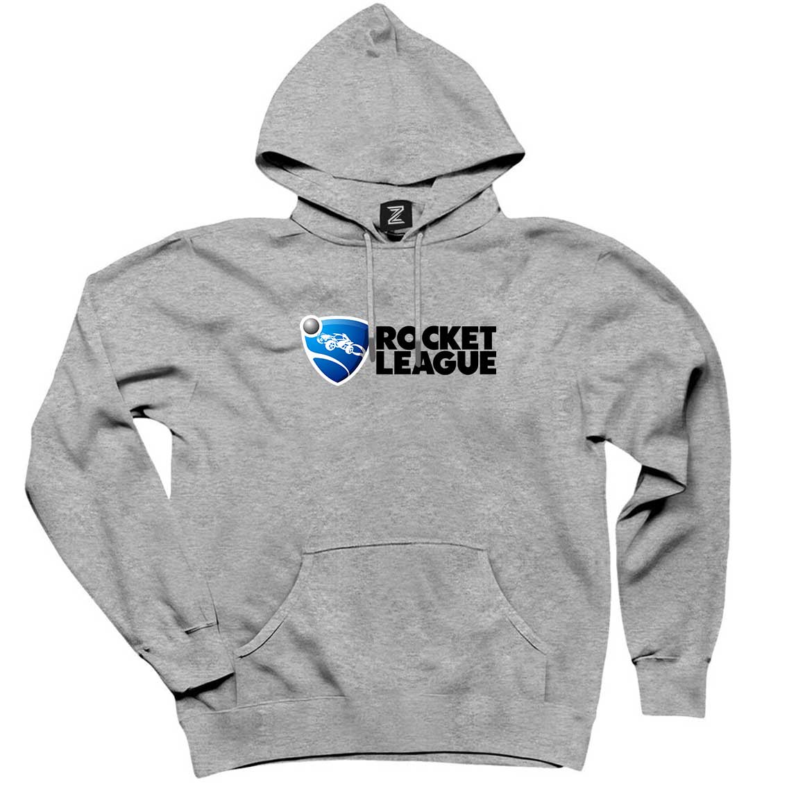 Rocket League Logo Gri Kapşonlu Sweatshirt Hoodie