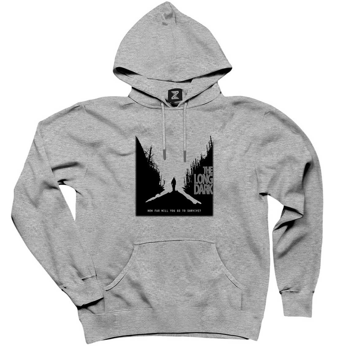 The Long Dark Gri Kapşonlu Sweatshirt Hoodie
