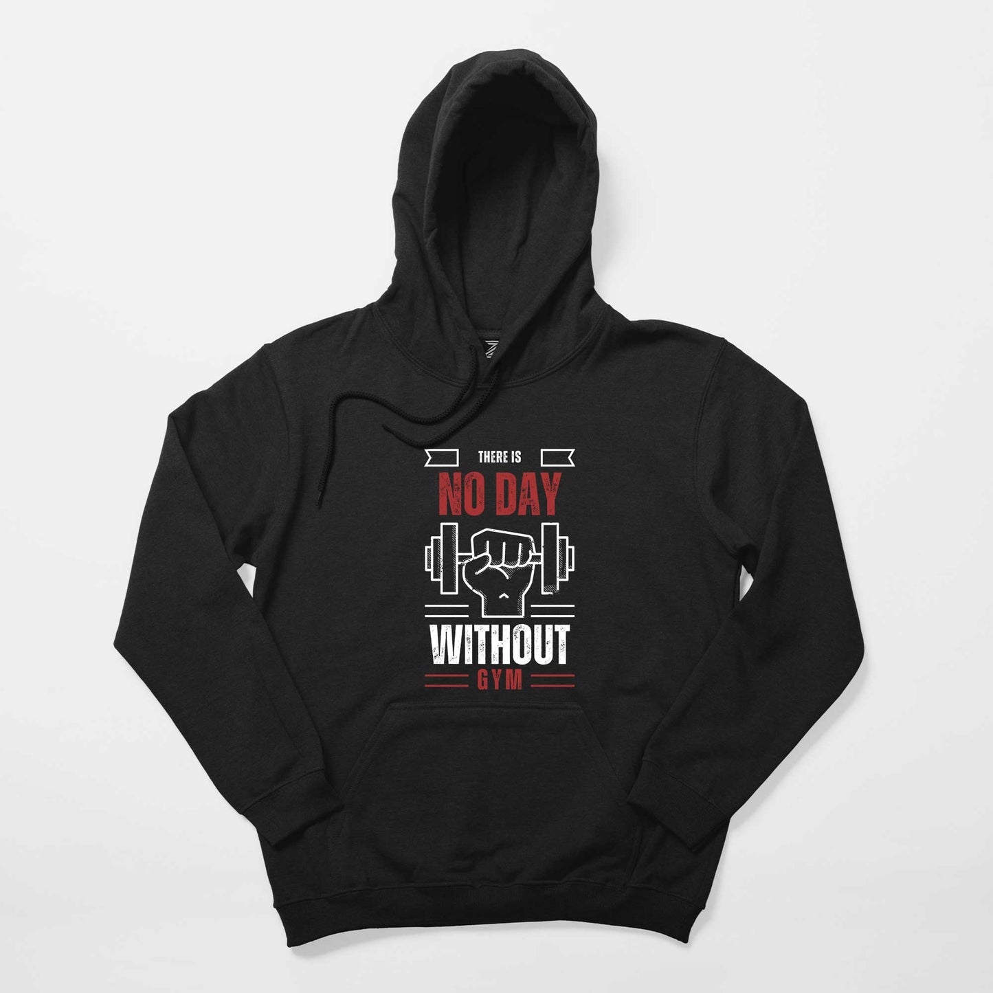 Without Gym Siyah Kapşonlu Sweatshirt Hoodie
