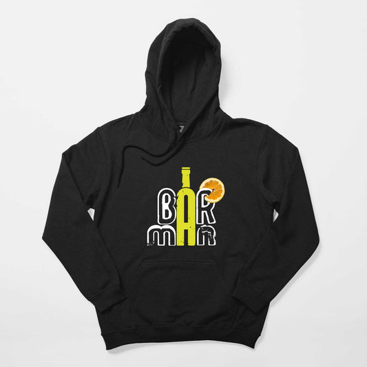 Barman Text Siyah Kapşonlu Sweatshirt Hoodie
