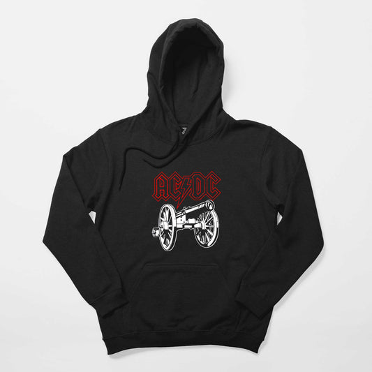 Ac Dc About Rock Cannon Siyah Kapşonlu Sweatshirt Hoodie