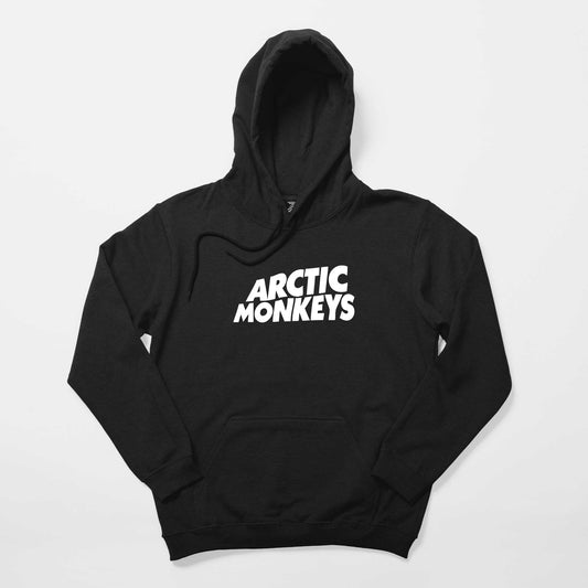 Artic Monkeys White Logo Siyah Kapşonlu Sweatshirt Hoodie