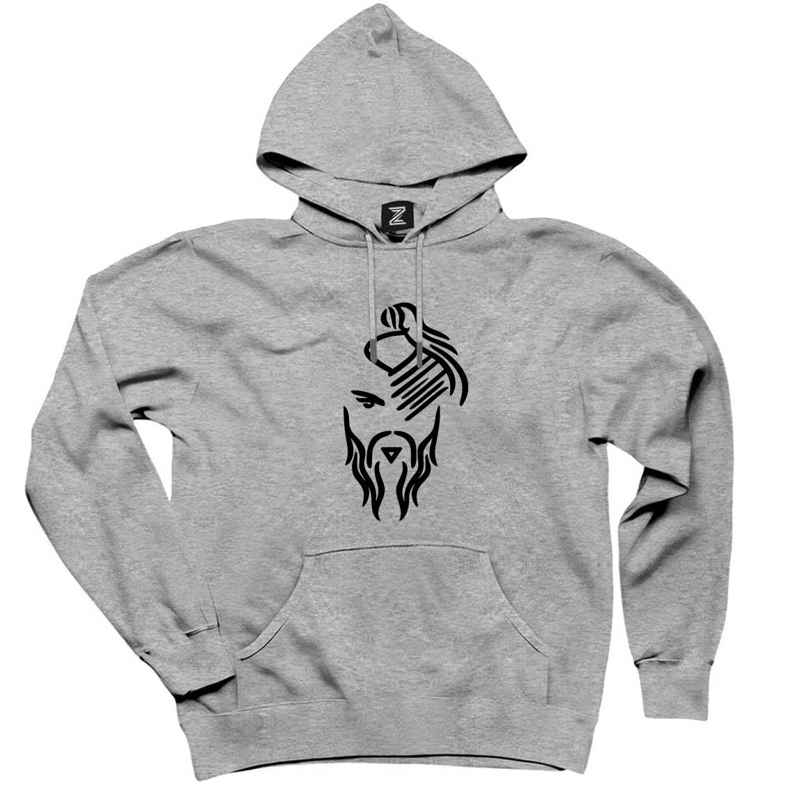 Hayko Cepkin Yeni Logo Black Gri Kapşonlu Sweatshirt Hoodie