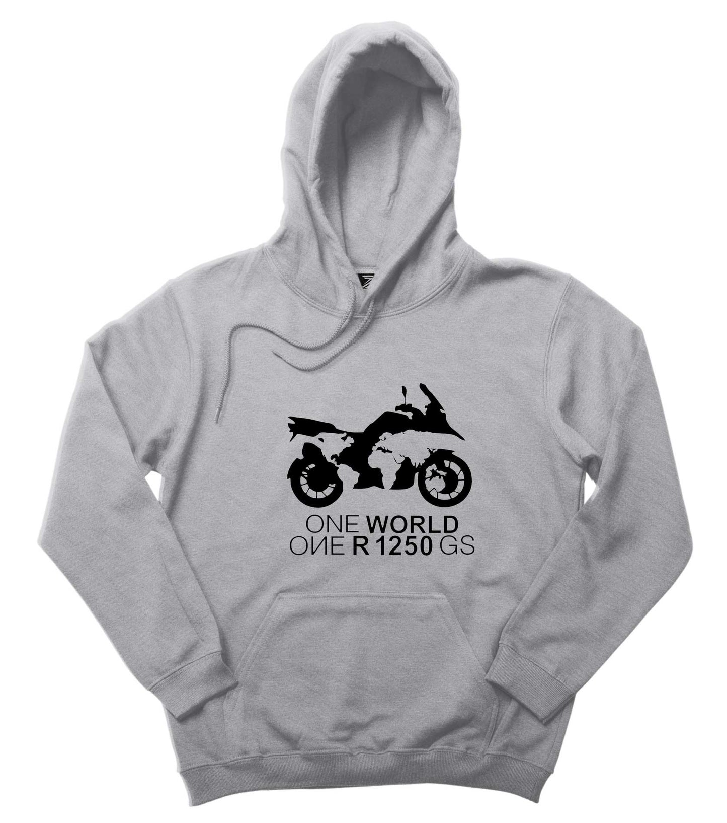 ONE World 1250GS Gri Kapşonlu Sweatshirt Hoodie