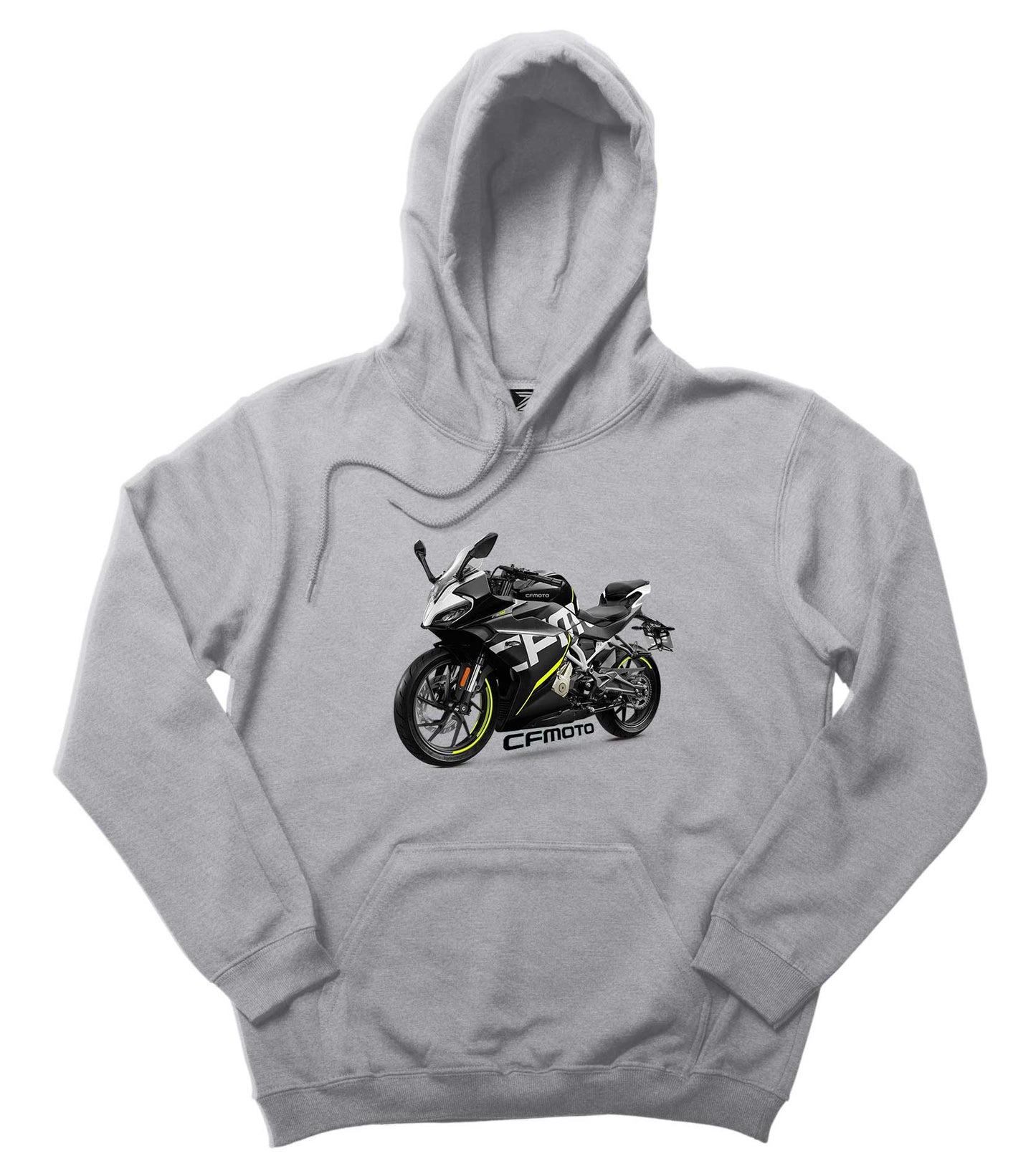 CFMOTO 250SR And Text Gri Kapşonlu Sweatshirt Hoodie