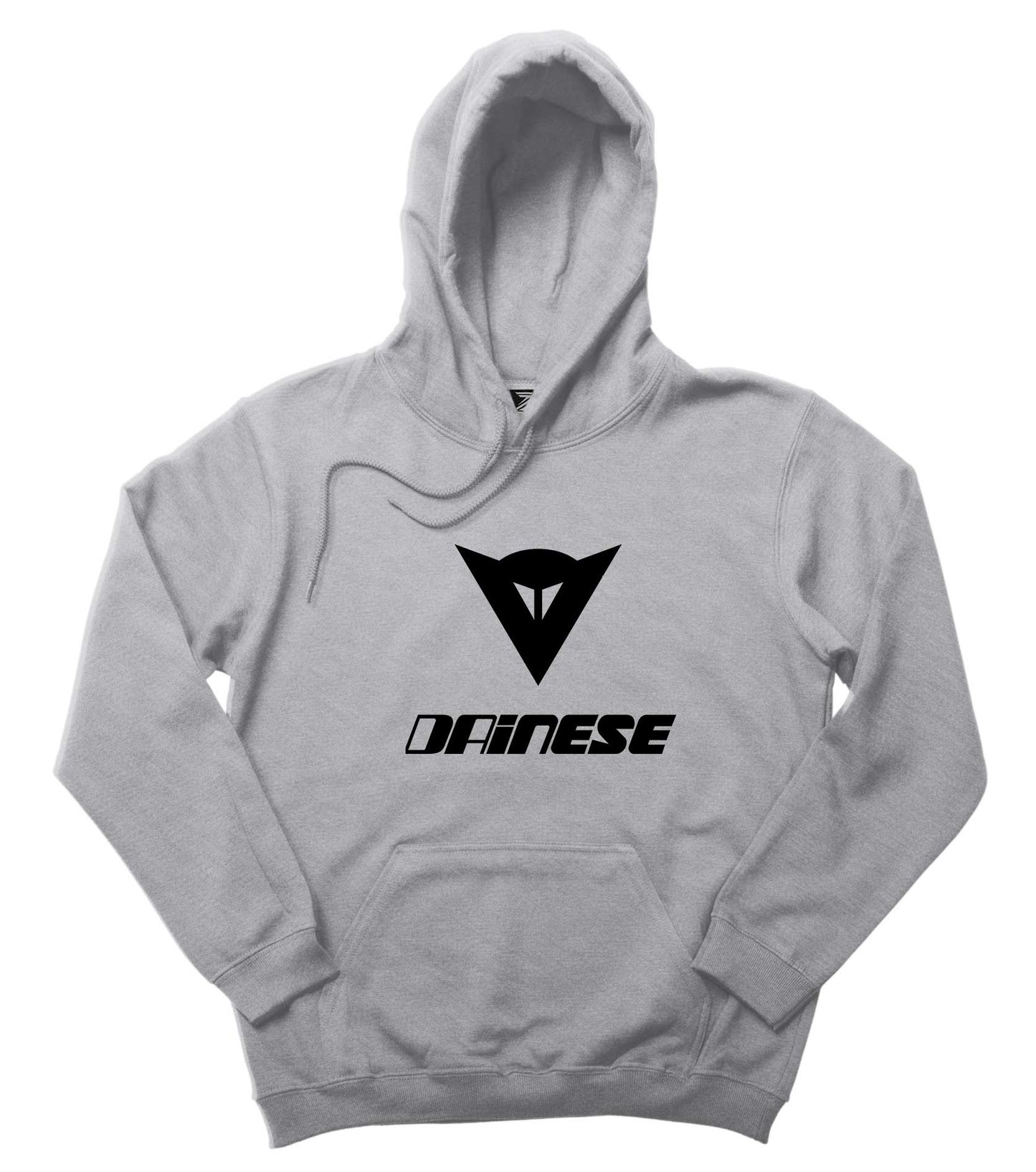 Dainese Black Logo Text Gri Kapşonlu Sweatshirt Hoodie