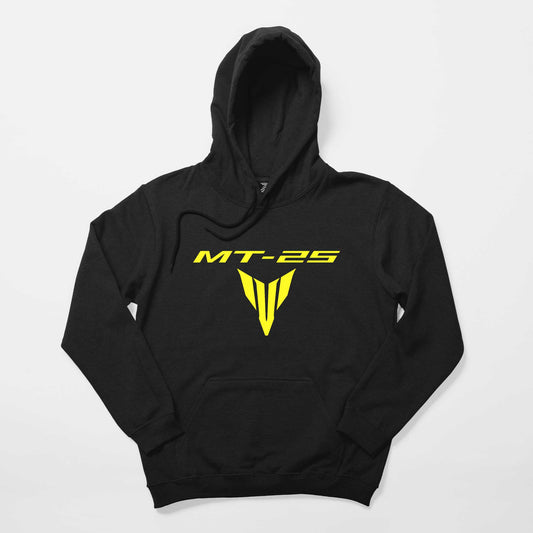 Yamaha MT 25 Logo Siyah Kapşonlu Sweatshirt Hoodie