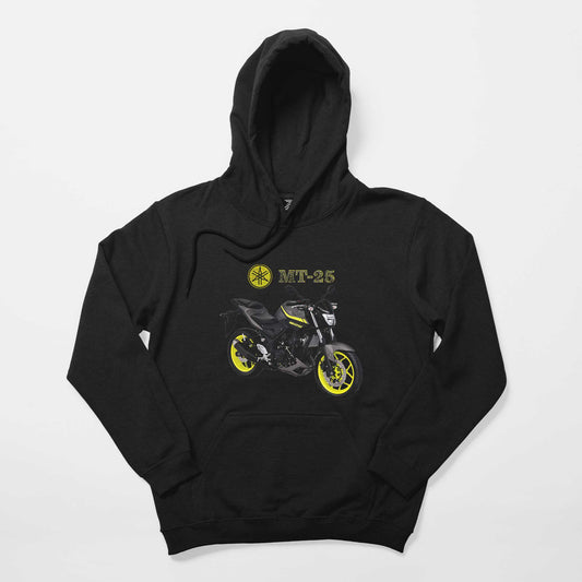 Yamaha MT 25 Siyah Kapşonlu Sweatshirt Hoodie