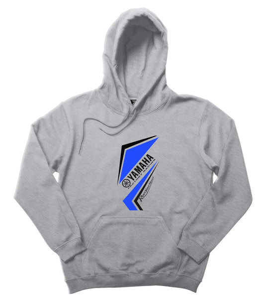 Yamaha Racing Revission Logo Gri Kapşonlu Sweatshirt Hoodie