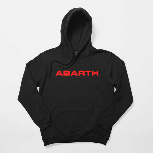 Abarth Text Line Siyah Kapşonlu Sweatshirt Hoodie