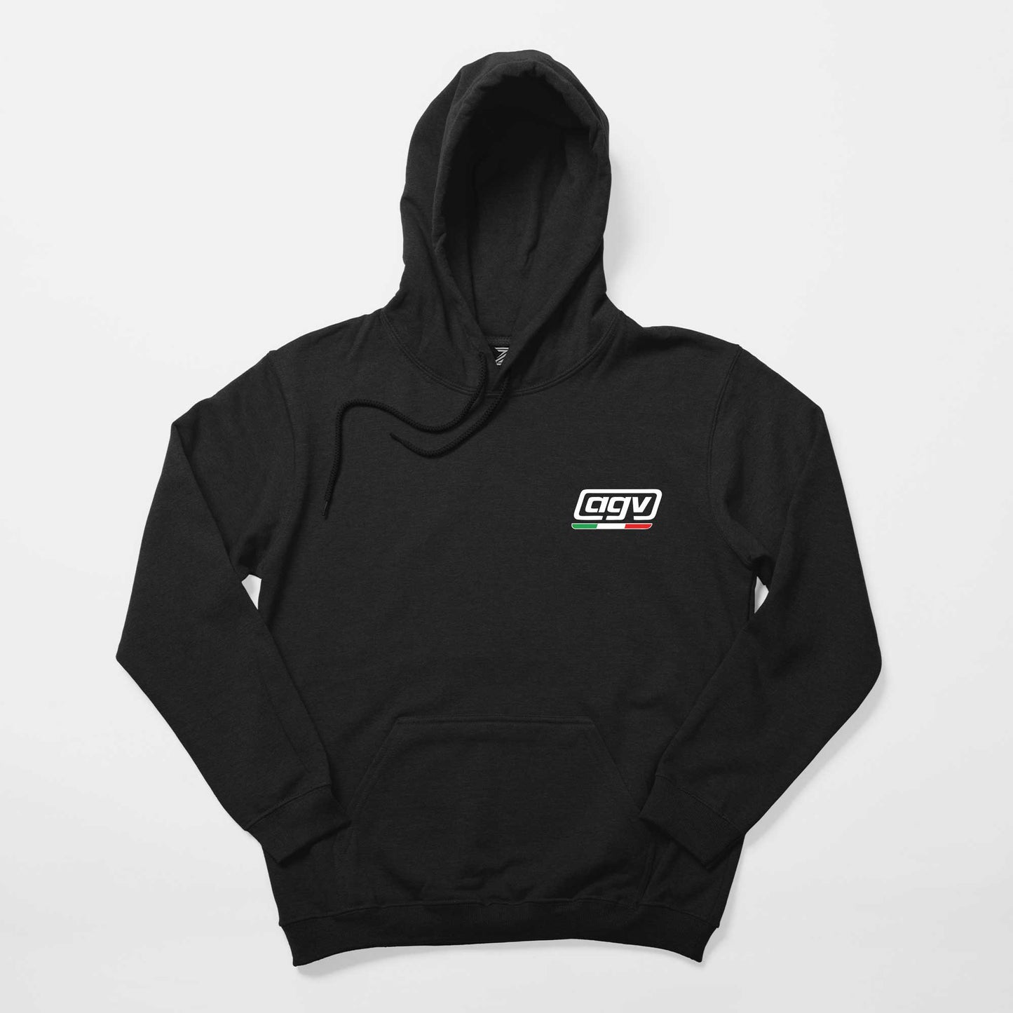 AGV İtalya Logo Siyah Kapşonlu Sweatshirt Hoodie