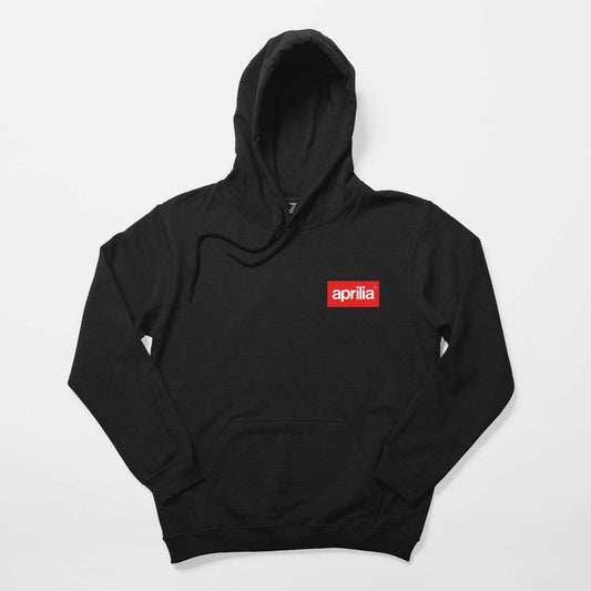 Aprilla Logo Siyah Kapşonlu Sweatshirt Hoodie