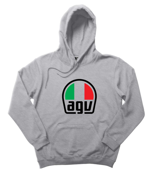 Agv Logo Gri Kapşonlu Sweatshirt Hoodie