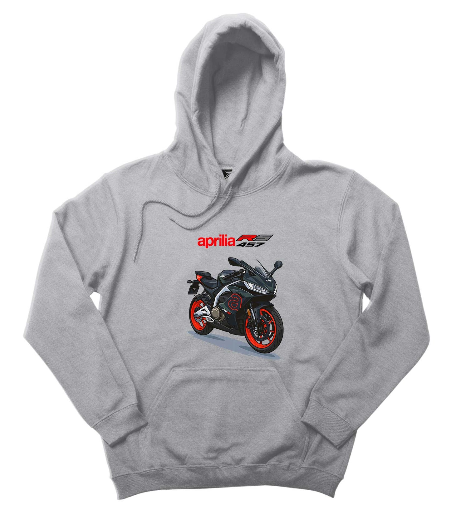 Aprilia 457RS Gri Kapşonlu Sweatshirt Hoodie