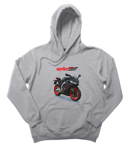 Aprilia 457RS Gri Kapşonlu Sweatshirt Hoodie