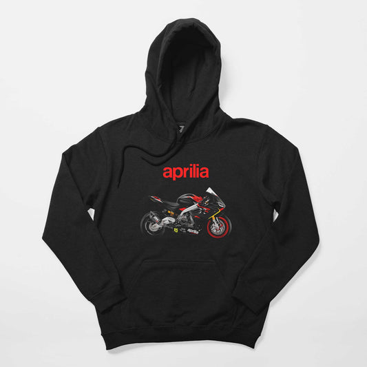 Aprilia 675RS Siyah Kapşonlu Sweatshirt Hoodie