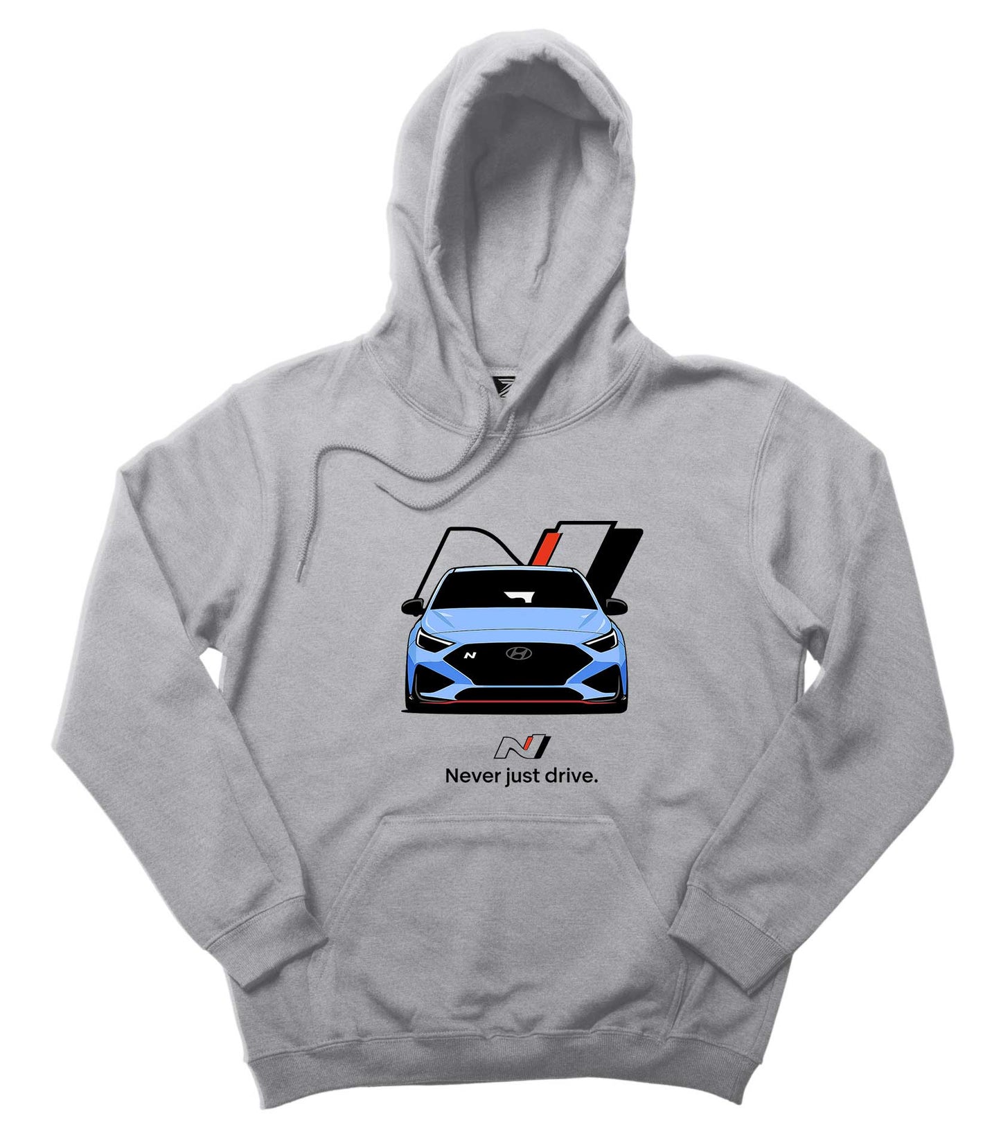 Hyundai İ20N Never Just Drive Gri Kapşonlu Sweatshirt Hoodie