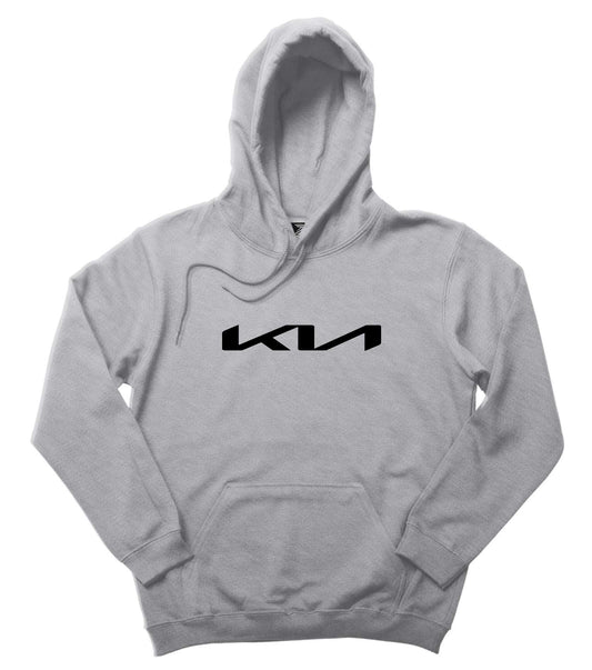 Kia New Logo Black Gri Kapşonlu Sweatshirt Hoodie