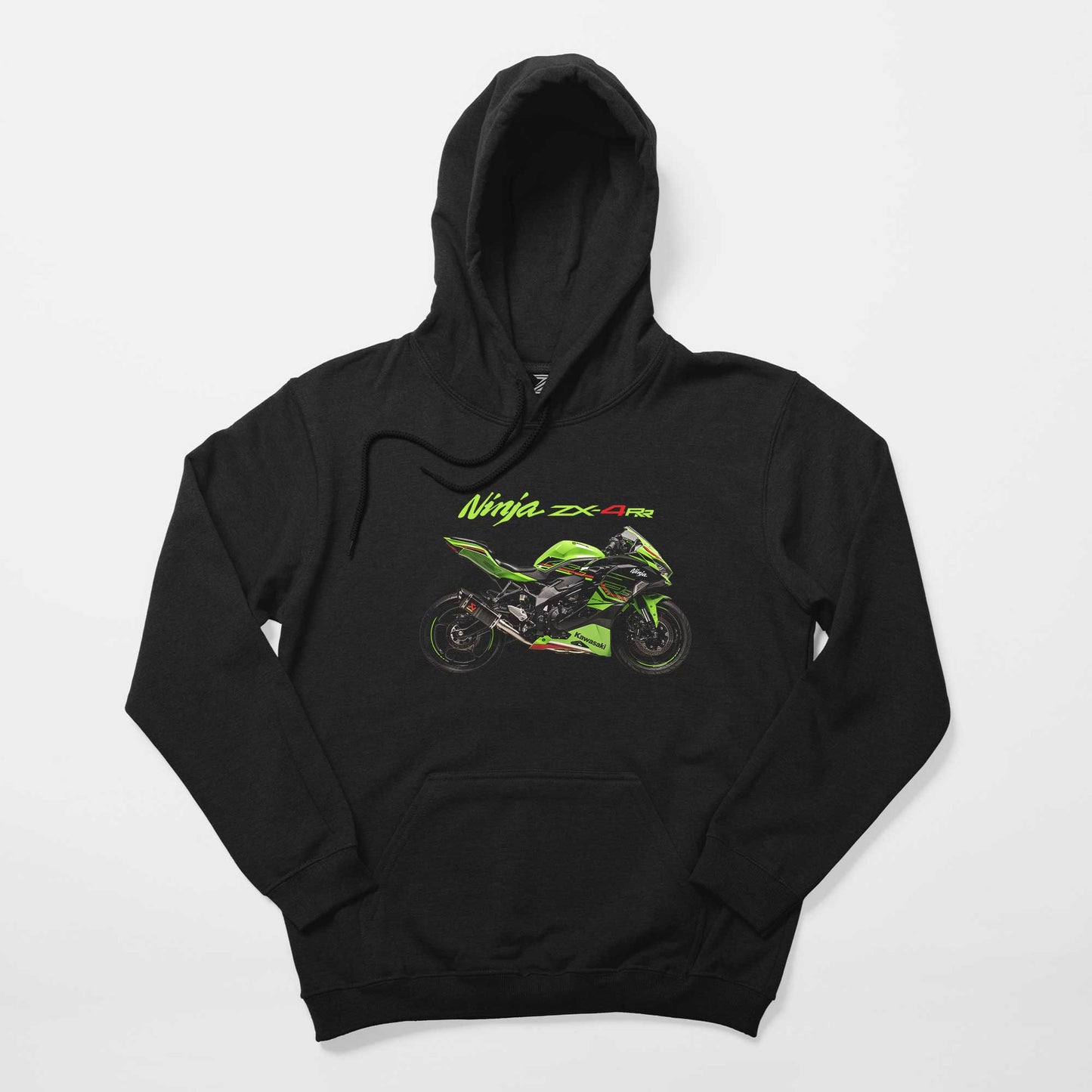 Kawasaki Ninja ZX4RR Siyah Kapşonlu Sweatshirt Hoodie