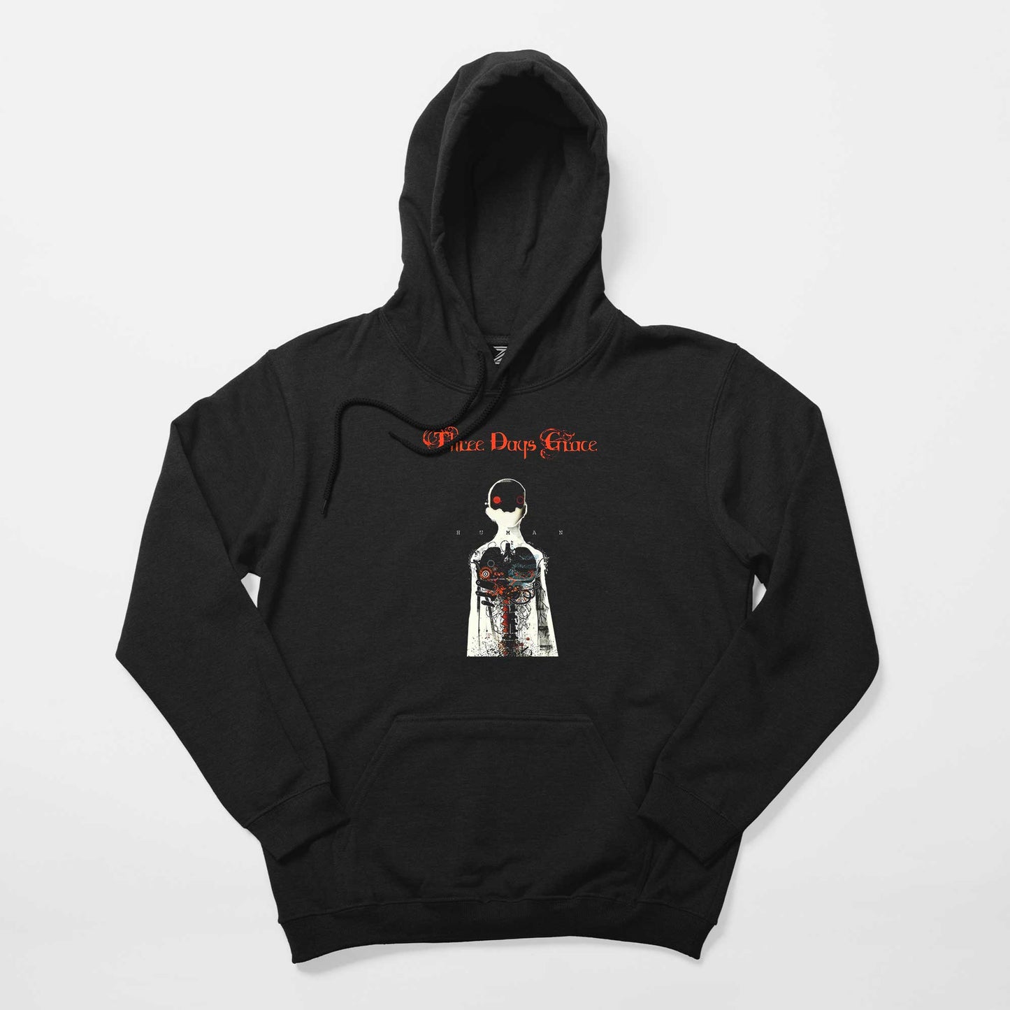 Three Days Grace Human Siyah Kapşonlu Sweatshirt Hoodie