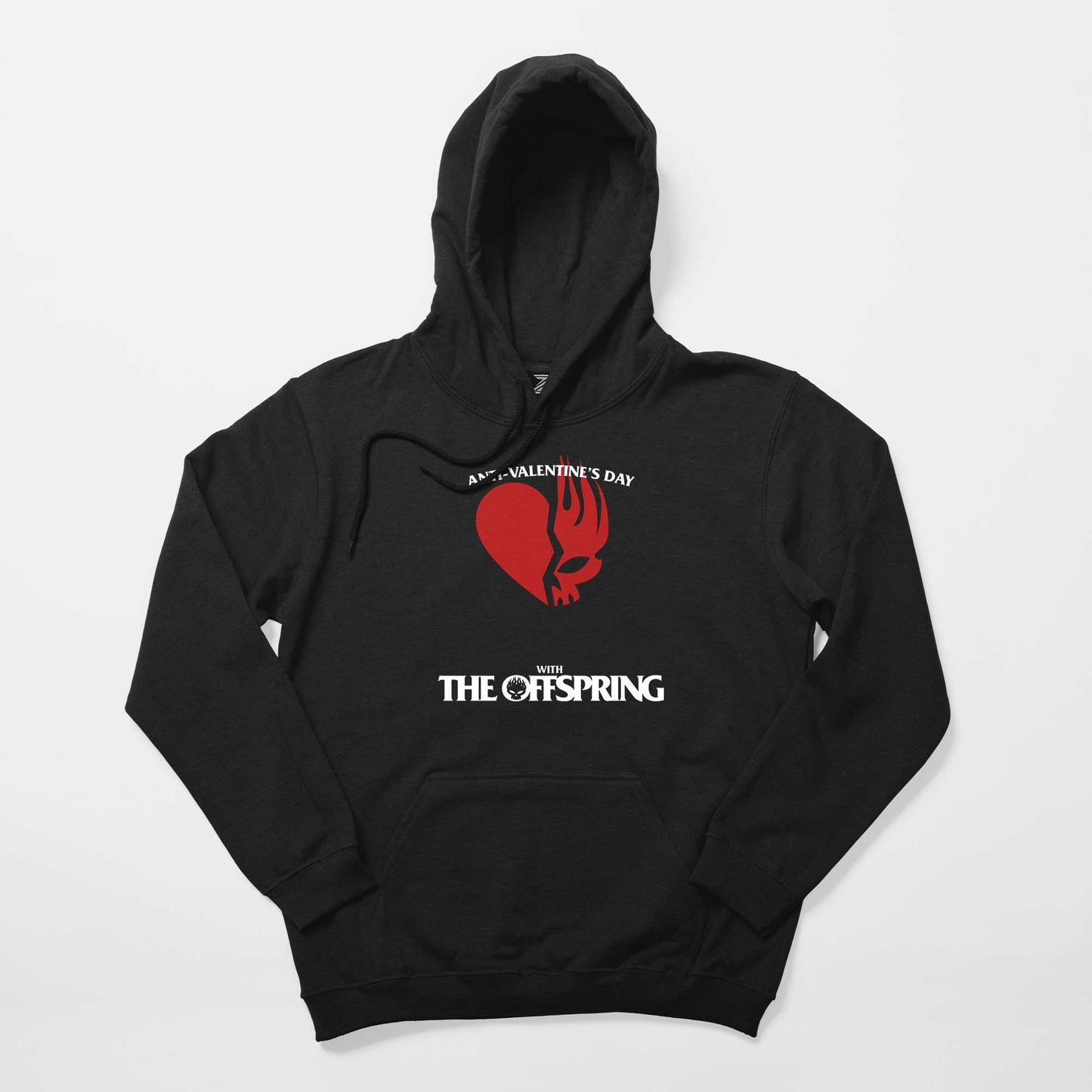 The Offspring Anti Valentine's Day Siyah Kapşonlu Sweatshirt Hoodie