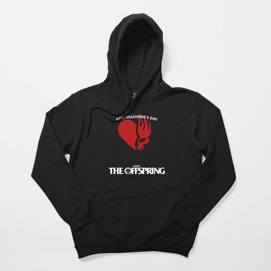 The Offspring Anti Valentine's Day Siyah Kapşonlu Sweatshirt Hoodie