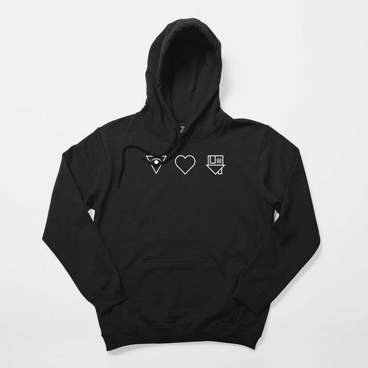 The Neighbourhod Symbol Logo Siyah Kapşonlu Sweatshirt Hoodie