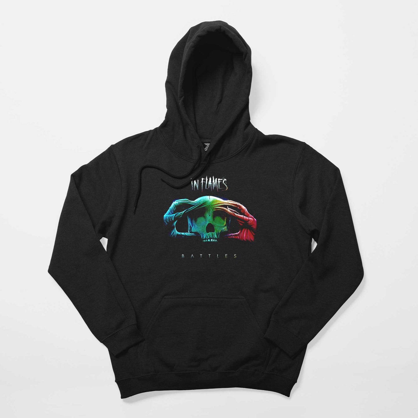 In Flames Battles Siyah Kapşonlu Sweatshirt Hoodie