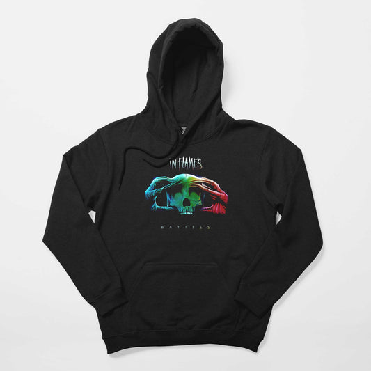 In Flames Battles Siyah Kapşonlu Sweatshirt Hoodie