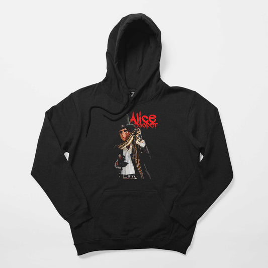 Alice Cooper Snake Siyah Kapşonlu Sweatshirt Hoodie