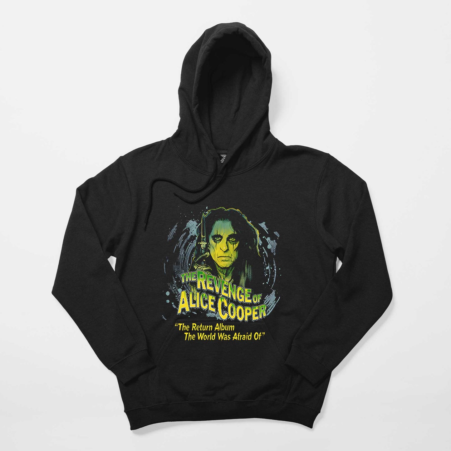 Alice Cooper The Revenge of Face Siyah Kapşonlu Sweatshirt Hoodie