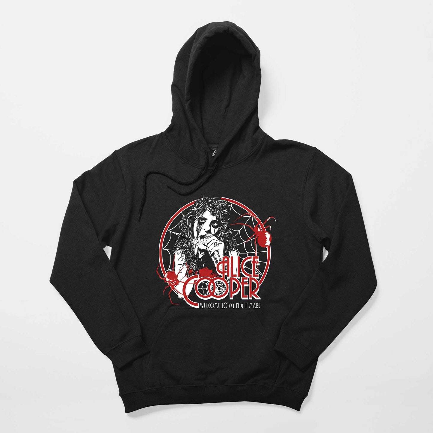 Alice Cooper Welcome To My Nightmare Red Siyah Kapşonlu Sweatshirt Hoodie