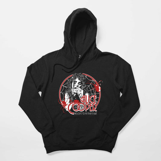 Alice Cooper Welcome To My Nightmare Red Siyah Kapşonlu Sweatshirt Hoodie