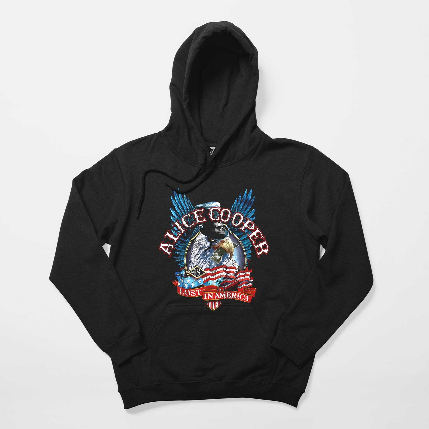 Alice Cooper Lost In America Siyah Kapşonlu Sweatshirt Hoodie