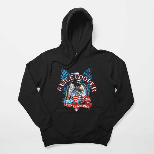 Alice Cooper Lost In America Siyah Kapşonlu Sweatshirt Hoodie