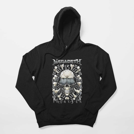 Megadeth Th1rt3en Siyah Kapşonlu Sweatshirt Hoodie