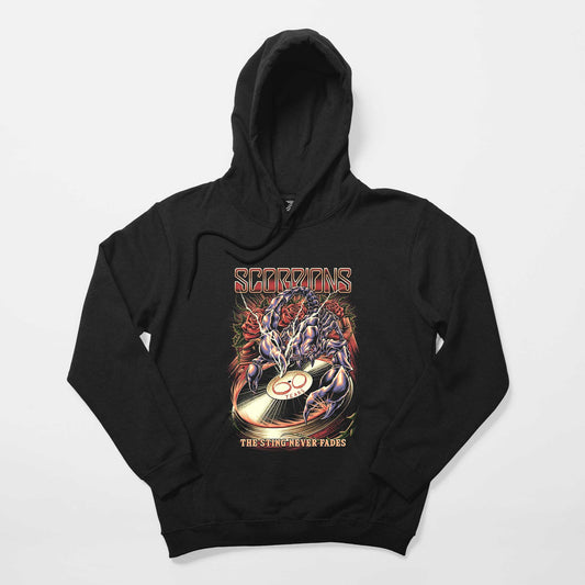 Scorpions The Sting Never Fades Siyah Kapşonlu Sweatshirt Hoodie