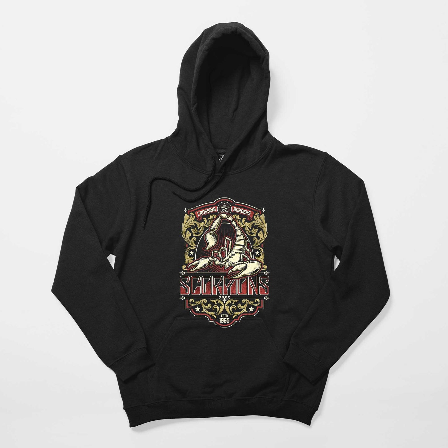 Scorpions Crossing Borders Siyah Kapşonlu Sweatshirt Hoodie