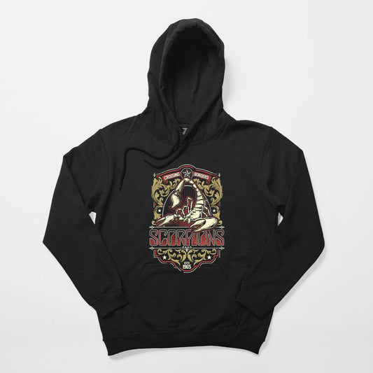 Scorpions Crossing Borders Siyah Kapşonlu Sweatshirt Hoodie