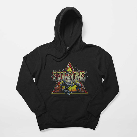 Scorpions Triangle Siyah Kapşonlu Sweatshirt Hoodie