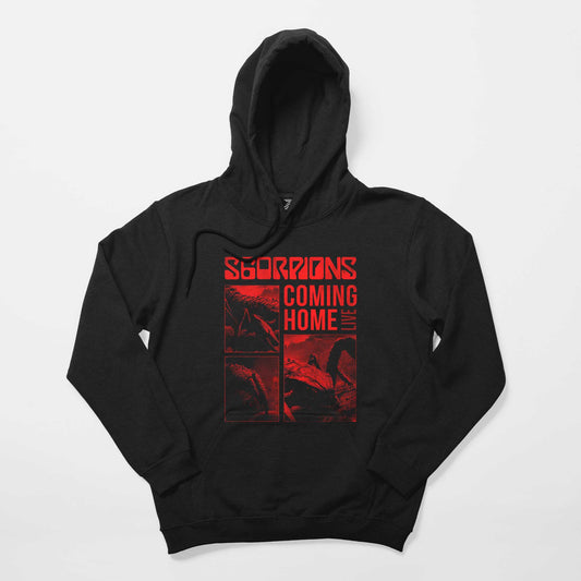 Scorpions Coming Home Siyah Kapşonlu Sweatshirt Hoodie