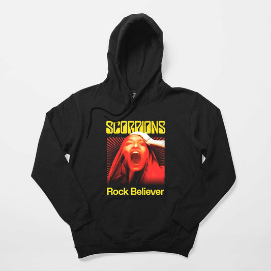 Scorpions Rock Believer Siyah Kapşonlu Sweatshirt Hoodie