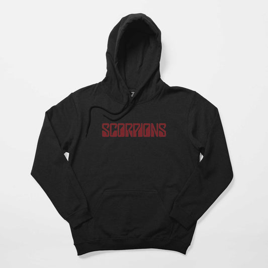 Scorpions Tex Red Siyah Kapşonlu Sweatshirt Hoodie