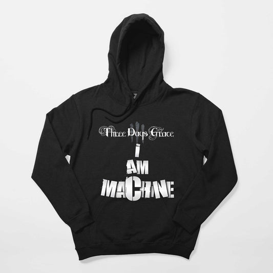 Three Days Grace I AM MACHINE Siyah Kapşonlu Sweatshirt Hoodie